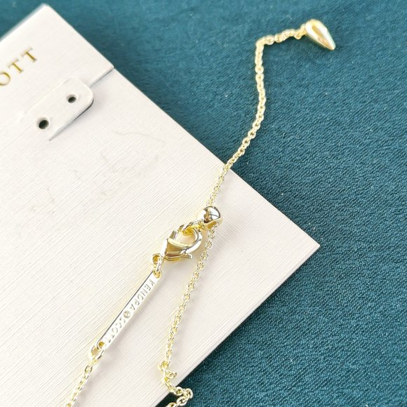 KENDRA SCOTT Haven Heart Multi Mix Enamel Gold Strand Necklace NEW - Picture 3 of 3